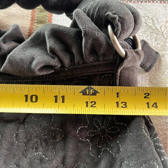 Old Navy Quilted Soft Velvety Gray Purse Zippered 16” x 12” NWOT - Picture 8 of 11